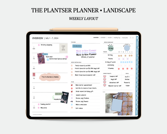 2024-2025 Plantser Planner • Landscape • Weekly Layout